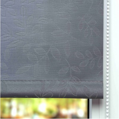 Рулонная штора LM 43-03, 180*185 см (серый, цветы) 