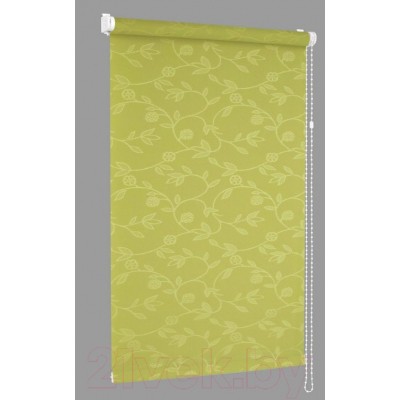 Рулонная штора Delfa Сантайм Жаккард Версаль СРШ-01М 8705 (57x170, зеленый)