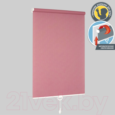 Рулонная штора Delfa Сантайм Лен СРШП-05В 2652 (48x170, розовый)